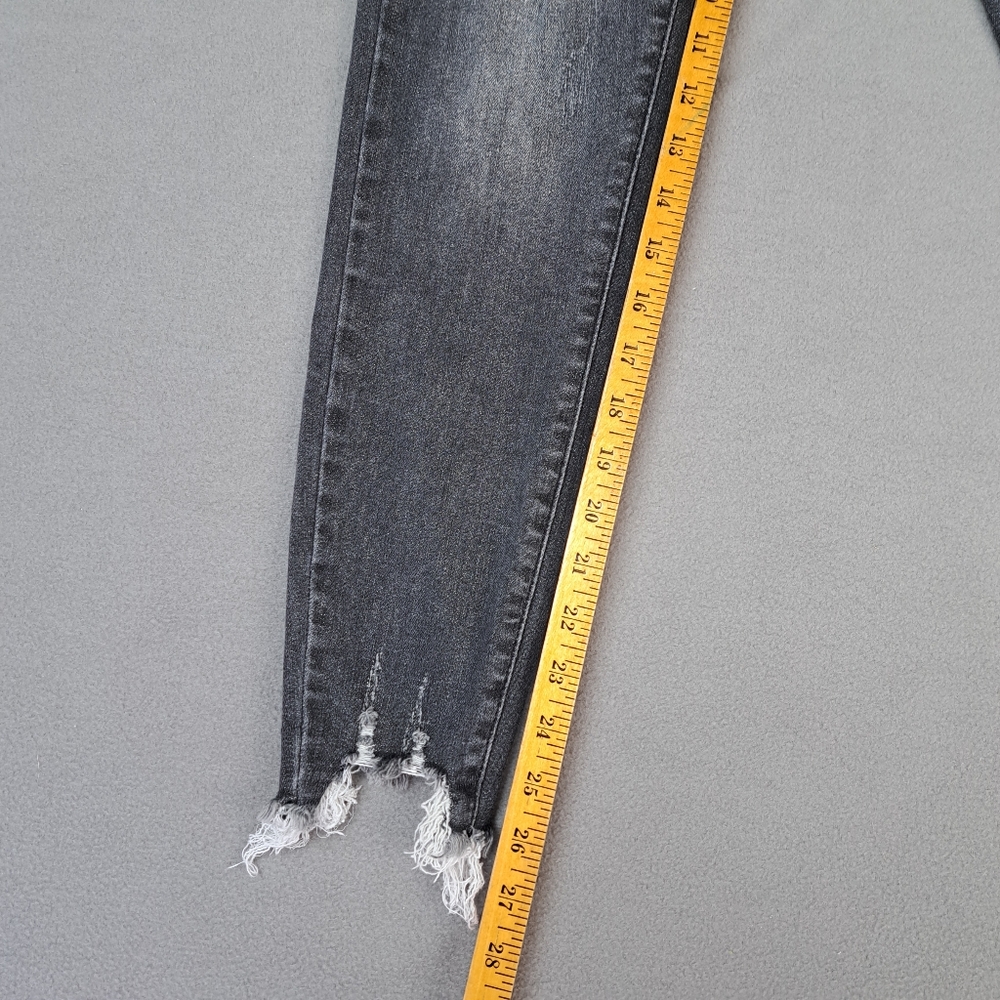 Judy Blue Jean Women Size 27 Distressed Skinny Fit Stretch Charcoal‎ Gray EUC - Picture 6 of 15